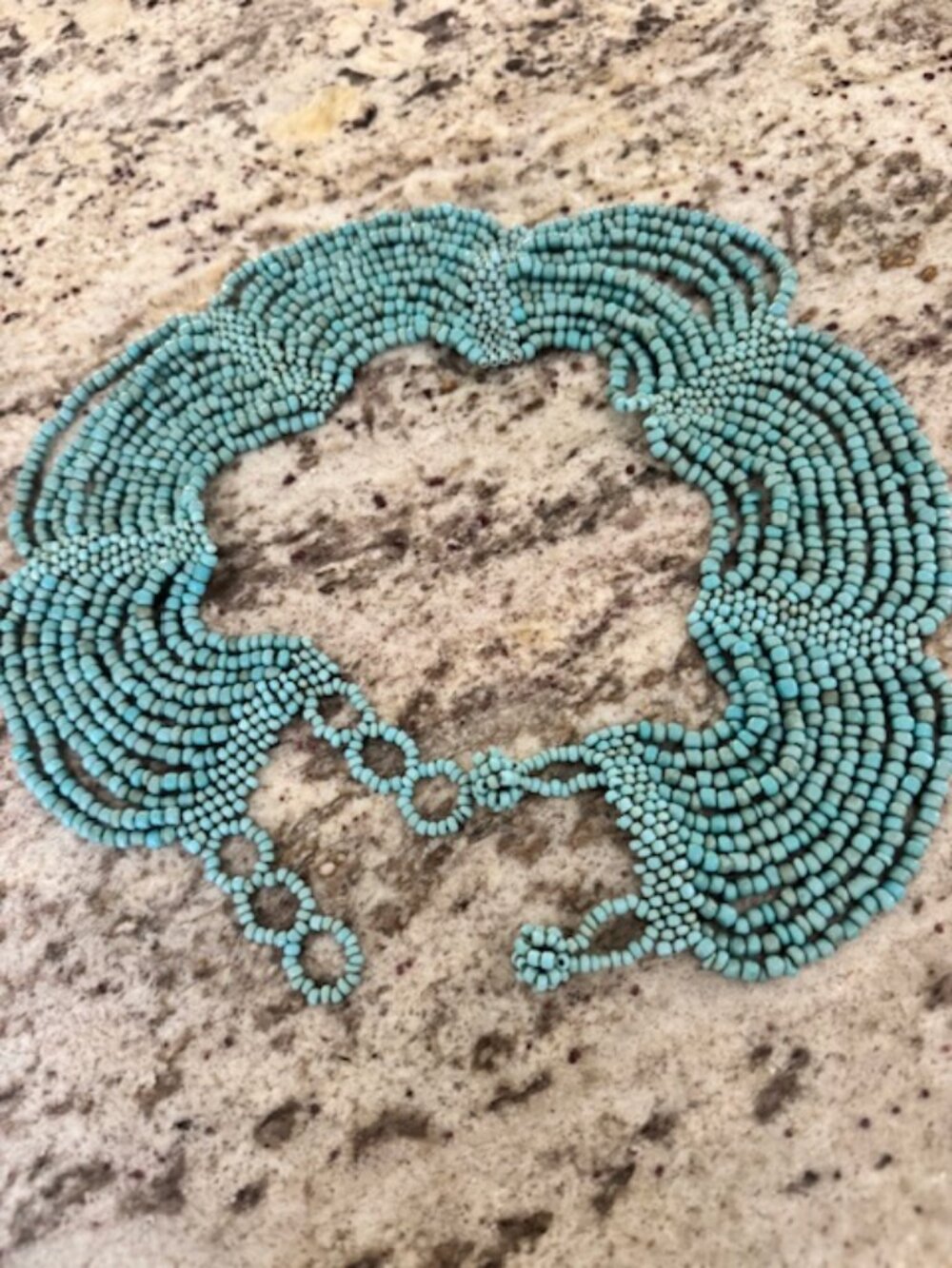 Turquiose Bead Jewelry Collar Necklace - Picture 3 of 3